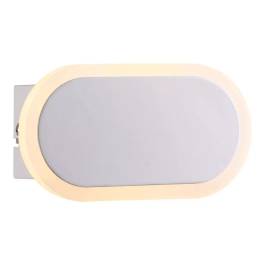 Arandela de Parede LED 3000K 7W Bivolt 9,6x18x5cm Metal e Acrílico Branco