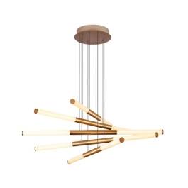 Pendente Sindora Iluminação DCD01164 Dourado LED 3000K 72W Bivolt 90cm Metal e Acrílico