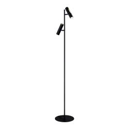 Luminária de Chão Piso LED Direcionável 3000K 10W Bivolt 143xØ25cm Metal e Acrílico Preto