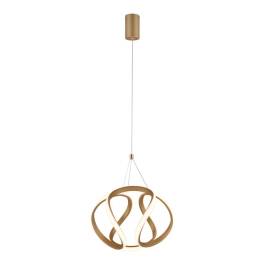 Pendente LED 3000K 39W Bivolt Ø20cm Metal e Silicone Dourado