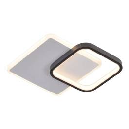 Arandela de Parede LED 3000K 25W Bivolt 24x24x5cm Metal e Silicone Branco e Preto
