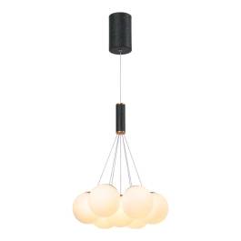 Pendente LED 3000K 56W Bivolt Ø36cm Metal e Vidro Grafite e Fosco