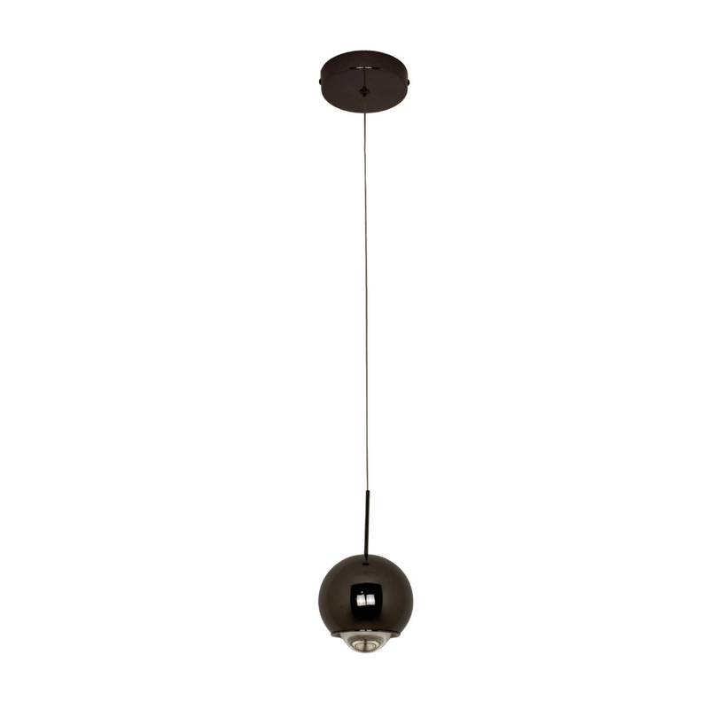 Pendente Led 250lm 5w 3000k Metal Vidro Preto