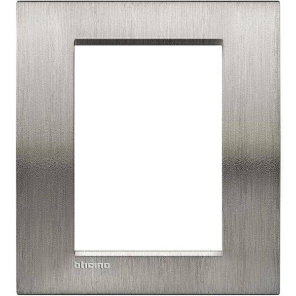 Placa Quadrada 3+3 Postos 4X4 - Acciaio Spazzolato