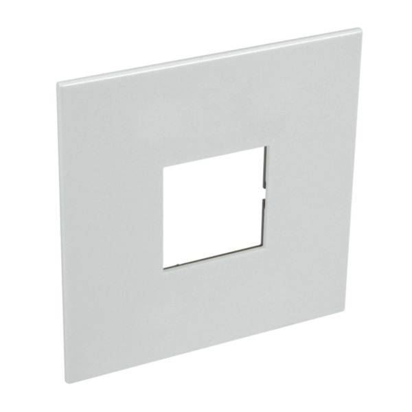 Placa 2 Postos 4X4 Quadrados Soft Alu Arteor