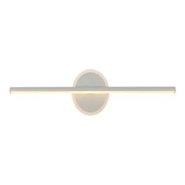 Arandela de Parede LED 3000K 38W Bivolt 10x60x5,5cm Metal e Silicone Branco
