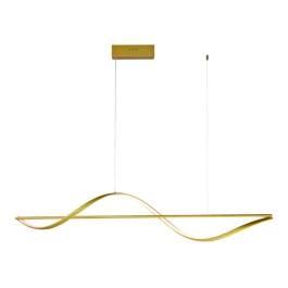 Pendente LED 3000K 30W Bivolt 120cm Alumínio e Silicone Dourado