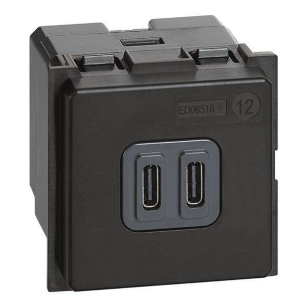 Tomada Carregador USB Tipo C 3.000Ma 2M Neutro - Living Now