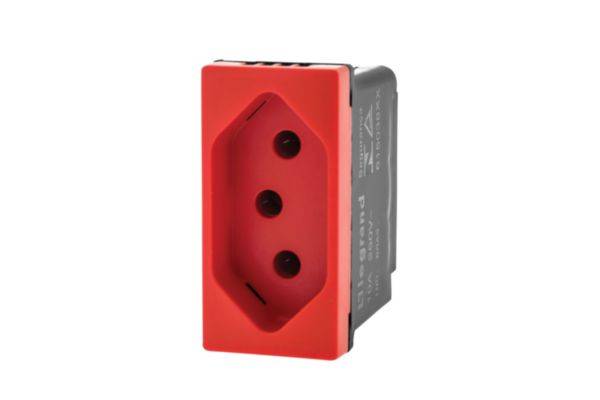 Pc 2P+T 10A 250V Ba Rouge - Pial Plus+