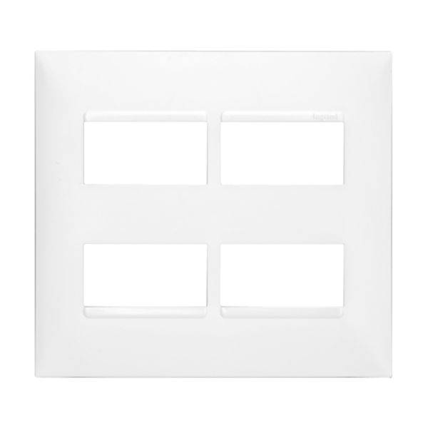 Placa 2+2 Postos Separados 4X4 Branca - Pial Plus+