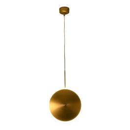 Pendente LED Redondo 3000K 12W Bivolt Ø30cm Metal e Acrílico Dourado