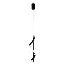 Pendente LED 3000K 6000K Multitemperatura 14W Bivolt 40xØ12cm Metal e Silicone Preto