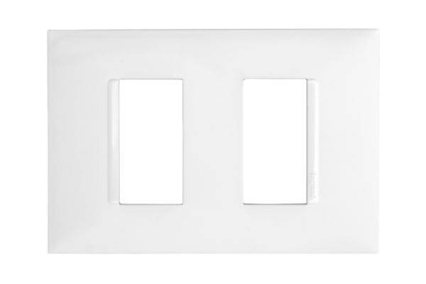 Placa 2 Postos Separados 4X2 Branco - Pial Plus+