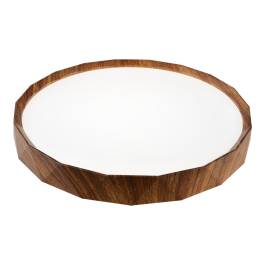 Plafon de Sobrepor LED Redondo 3000K/4000K/6000K Multitemperatura 60W Bivolt Ø39x7,5cm Metal e Acrílico Tabaco