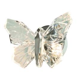 Arandela de Parede LED 3000K 8W Bivolt 14x20cm Metal e Cristal Cromado