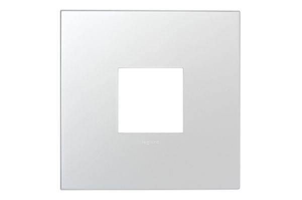 Placa 2 Postos 4X4 Quadrados Soft Alu Arteor