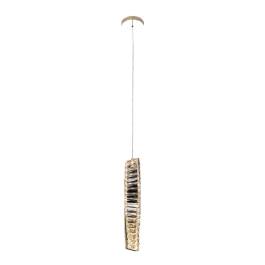 Pendente LED 3000K 9W Bivolt 45cm Metal e Cristal Dourado