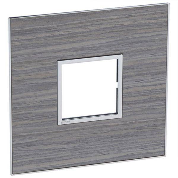 Placa 2 Postos 4X4 Quadrados Grey Oak Arteor