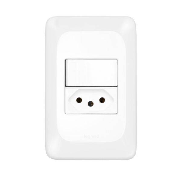 Interruptor Simples 10A+ Tomada 2P+T 20A 4X2 - Pial
