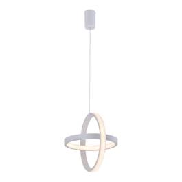 Pendente LED 3000K 26W Bivolt Ø22cm Metal e Silicone Branco
