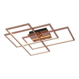 Plafon de Sobrepor LED 3000K 73W Bivolt 76x65x10,5cm Inox e Silicone Rose