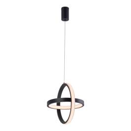 Pendente LED 3000K 26W Bivolt Ø22cm Metal e Silicone Preto