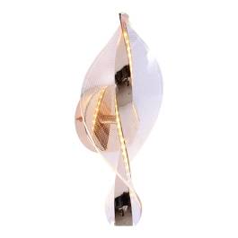 Arandela de Parede LED 3000K 10W Bivolt 30x12cm Metal e Acrílico Dourado