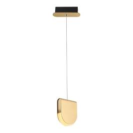 Pendente LED 3000K 6W Bivolt 15x4,5cm Alumínio e Acrílico Dourado