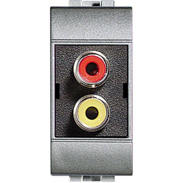Tomada Audio Vídeo 2X Rca Vermelho+Amarelo - Tech