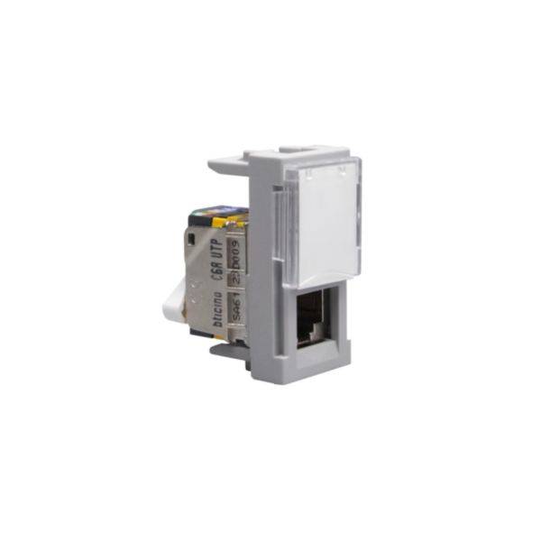 Matix Go - Tomada RJ45 Cat6A 1M cinza - Fecho rápido - IP20 - Montagem encastrada