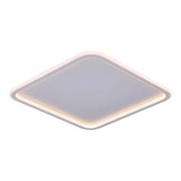 Plafon de Sobrepor LED Quadrado 3000K 59W Bivolt 40x40cm Metal e Silicone Branco