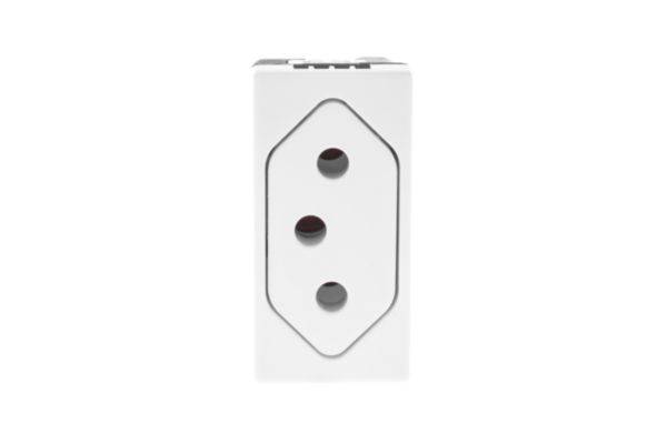 Módulos Tomada Móvel 2P+T 10A 250V Ba Branco - Pial Plus+