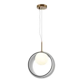 Pendente 50cm Metal e Vidro Bronze e Fumê