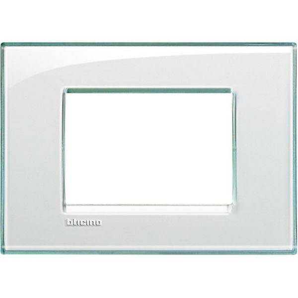 Placa Quadrada 3 Postos 4X2 - Acquamarina