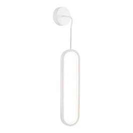 Arandela de Parede LED 3000K 18W Bivolt 40x10cm Metal e Silicone Branco