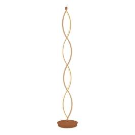 Luminária de Chão Piso LED 3000K 46W Bivolt 142xØ22cm Metal e Silicone Dourado