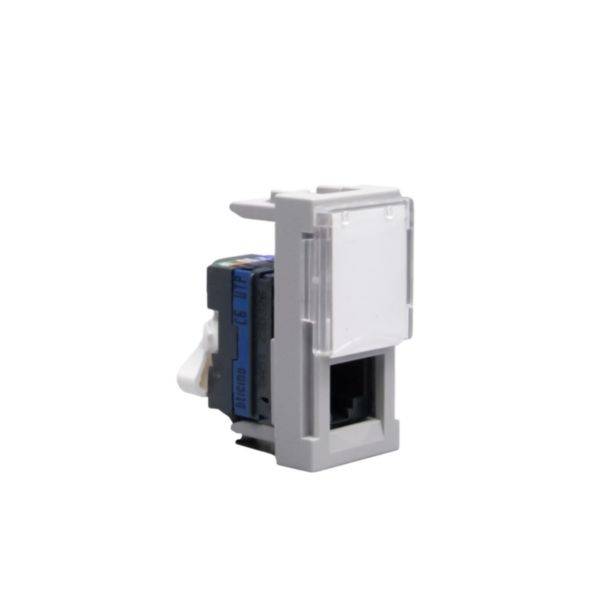 Matix Go - Tomada dados RJ45 Cat6 1M cinza - Conector UTP - Fecho rápido - IP20