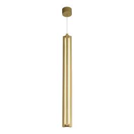 Pendente LED Retangular 3000K 30W Bivolt 80x8x8cm Metal e Acrílico Dourado