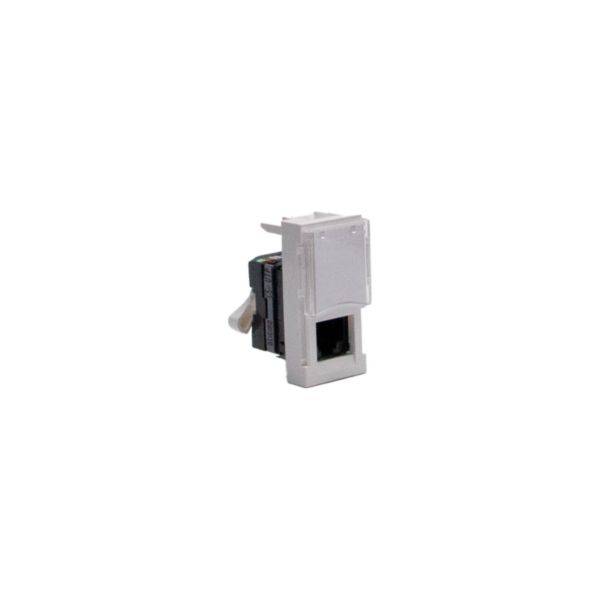 Matix Go - Tomada de dados RJ45 Cat5E 1M branca - Conexão UTP - Fecho rápido - Halogen free