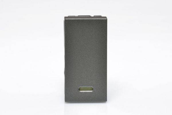 Interruptor Paralelo Led 16A 1M Quadrado Magnesio