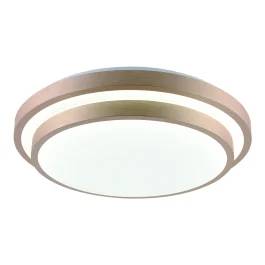 Plafon de Sobrepor LED 3000K 4000K 6000K Multitemperatura 120W Bivolt Ø50cm Metal e Acrílico Dourado