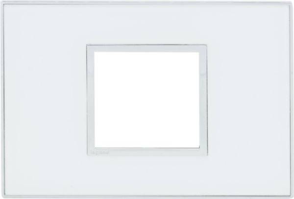 Placa 2 Postos 4X2 Quadrados Mirror White Arteor -
