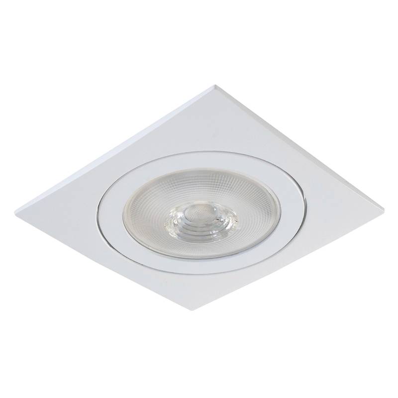 Plafon Embutir Face Plana Quadrado Branco Delfi