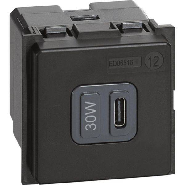 Tomada Carregador USB Tipo C 30W Pd 2M Neutro - Living Now
