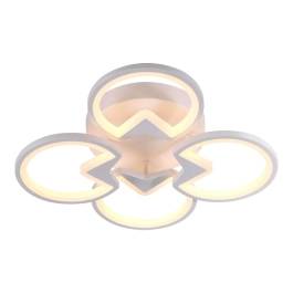 Plafon de Sobrepor LED 3000K 48W Bivolt Ø43x8cm Metal e Acrílico Branco
