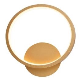 Arandela de Parede LED 3000K 14W Bivolt 24x22x5cm Metal e Silicone Dourado