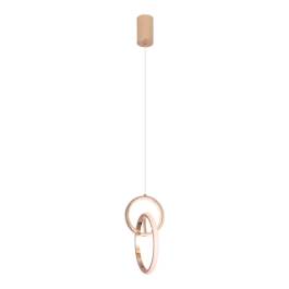 Pendente LED 3000K 20W Bivolt Ø20x20cm Metal e Silicone Dourado