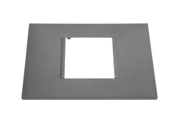 Placa 2 Postos 4X2 Cinza - Pial Plus+