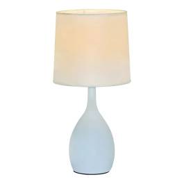 Abajur 40xØ20cm Metal e Linho Branco
