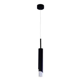 Pendente LED 3000K 5W Bivolt 40xØ5cm Metal e Acrílico Preto